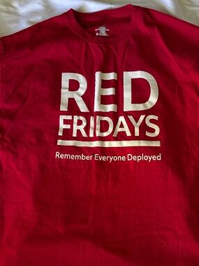 Raytheon RTX Run to Home Base RED (Remember Everyone Deployed) Fridays 5 Shirts